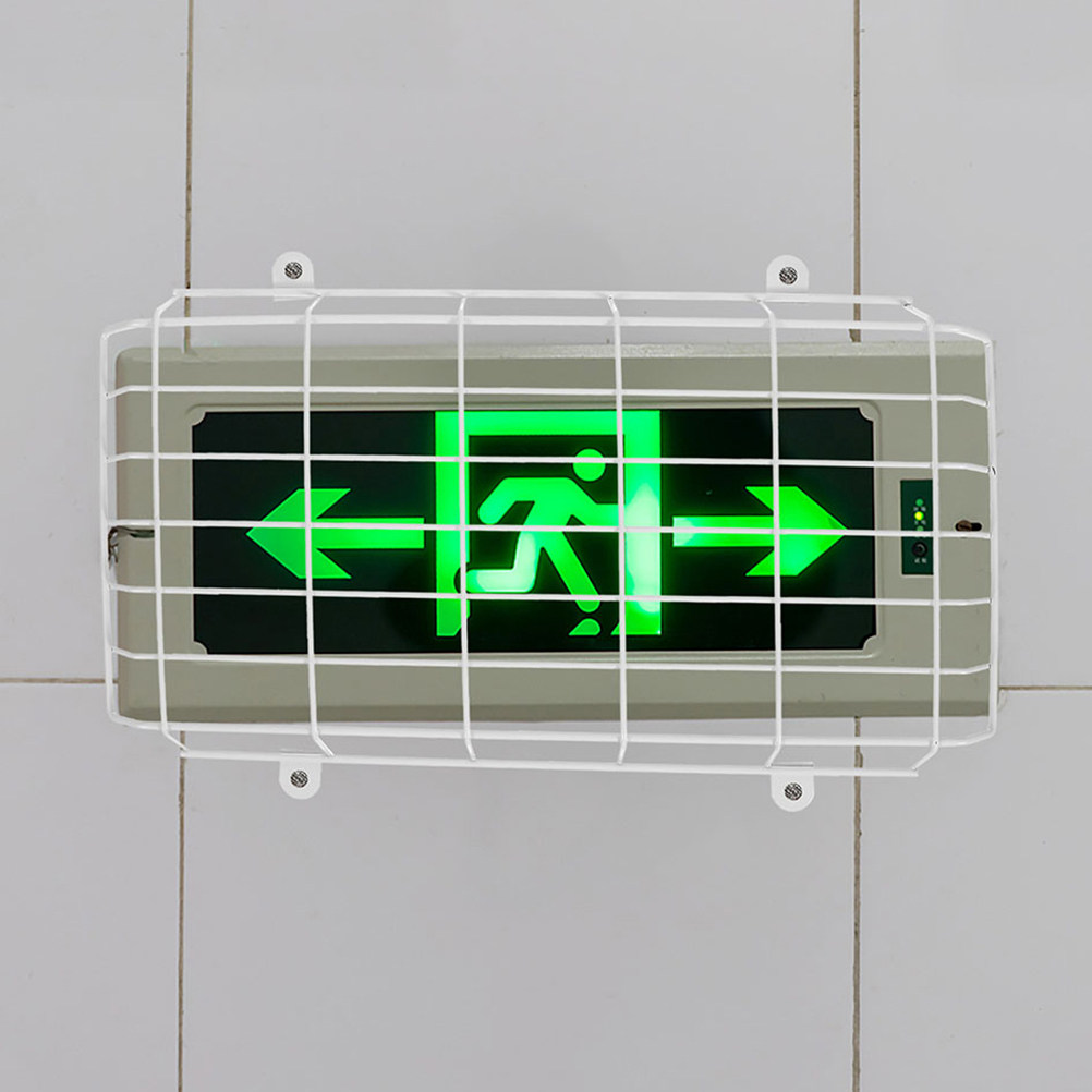Emergency Exit Sign - قطعتان من واقيات إشارات الخروج المعدنية