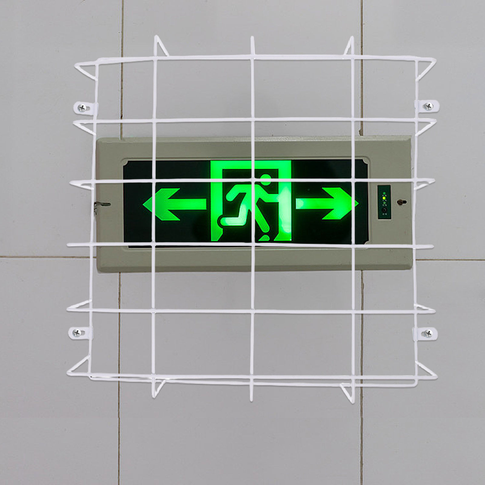 قفص شبكي فولاذي مثبت على الحائ - مراجعة Emergency Exit Sign وسعره